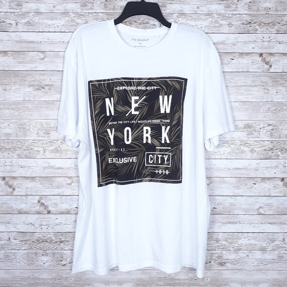 New York Mens Tee 3X Short Sleeved 45A